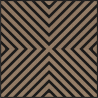 Mexen Linea 01 akustinė sienos plokštė 60 x 60 cm (4 vnt.), 9 mm veltinis, techninis fanera, Šviesus Riešutas