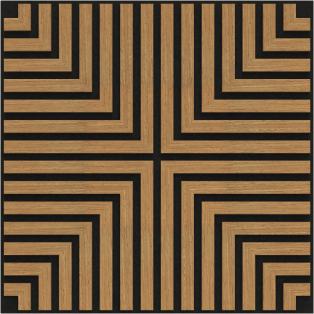 Mexen Linea 02 garso sienų plokštė 60 x 60 cm (4 vnt.), veltinis 9 mm, techninė fanera, Ąžuolas Classic
