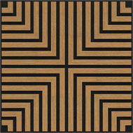 Mexen Linea 02 garso sienų plokštė 60 x 60 cm (4 vnt.), veltinis 9 mm, techninė fanera, Ąžuolas Classic