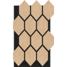 Mexen Form 01 sieninis akustinis skydas 91 x 56 cm (4 vnt.), veltinis 9 mm, techninis faneros fanera, Balinta Ąžuolas