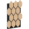 Mexen Form 01 sieninis akustinis skydas 91 x 56 cm (4 vnt.), veltinis 9 mm, techninis faneros fanera, Balinta Ąžuolas