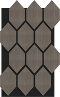 Mexen Form 01 akustinė sienų plokštė 91 x 56 cm (4vnt.), 9 mm veltinis, techninis faneras, Pilkas Ąžuolas