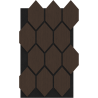 Mexen Form 01 akustinė sieninė plokštė 91 x 56 cm (4 vnt.), 9 mm veltinis, techninis fanera, Mocca ąžuolas