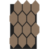 Mexen Form 01 sieninė akustinė panelė 91 x 56 cm (4 vnt.), veltinis 9 mm, techninis faneris, Šviesus Riešutas