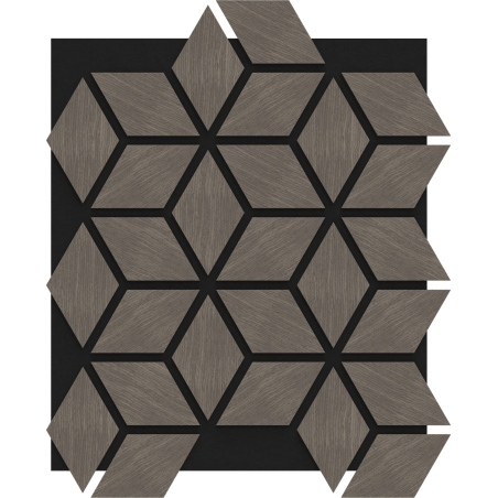 Mexen Form 02 akustinė sieninė plokštė 81 x 66 cm (4 vnt.), 9 mm veltinis, techninis fanera, Pilkas Ąžuolas