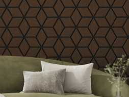 Mexen Form 02 akustinė sieninė plokštė 81 x 66 cm (4 vnt.), veltinis 9 mm, techninis fanera, Mocca ąžuolas