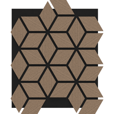 Mexen Form 02 garso slopinimo sieninis skydas 81 x 66 cm (4vnt.), 9 mm veltinis, techninis faneras, Šviesus Riešutas