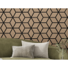 Mexen Form 02 garso slopinimo sieninis skydas 81 x 66 cm (4vnt.), 9 mm veltinis, techninis faneras, Šviesus Riešutas