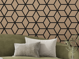 Mexen Form 02 garso slopinimo sieninis skydas 81 x 66 cm (4vnt.), 9 mm veltinis, techninis faneras, Šviesus Riešutas