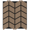Mexen Form 03 garso sienų plokštė 71,5 x 58 cm (4 vnt.), 9 mm veltinis, techninis faneruotė, šviesus riešutas