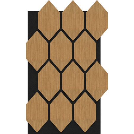 Mexen Lam-B sienos lamelės 275 x 30 cm, HDF plokštė 4 mm, techninis faneruotas fanera, Smėlio ąžuolas - S100-275307-3015-001