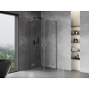 Mexen Mist-H L Dvigubas 90 x 90 cm atveriamas dušo kabinas, skaidrus, ginkluoto metalo spalva - 8A5L-090L-090P-95-00