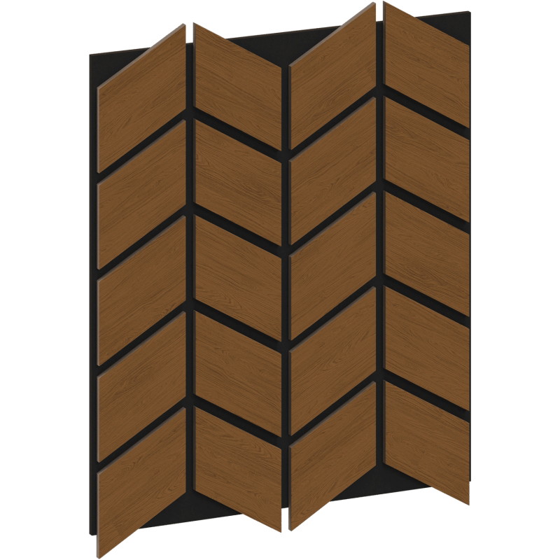 Mexen Form 03 akustinė sieninė plokštė 71,5 x 58 cm (4 vnt.), 9 mm veltinis, techninis fanera, Natūrali ąžuolo spalva