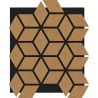 Mexen Form 02 akustinis sieninis skydas 81 x 66 cm (4 vnt.), 9 mm veltinis, techninis faneruotas ąžuolas Classic