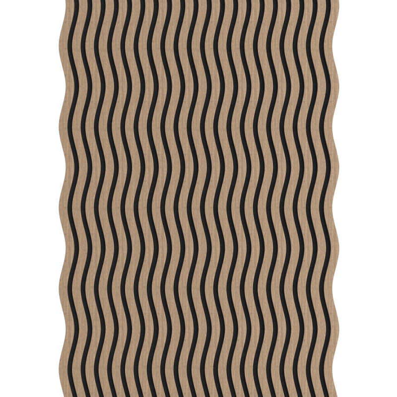 Mexen Lam-SF 01 Sieninės akustinės lamelės 280 x 30 cm, 9 mm veltinis, techninis lukštas, Šviesusis Riešutas