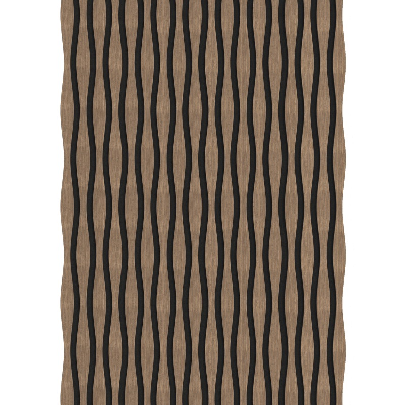 Mexen Lam-SF 01 Lam-SF 26 akustinės sienų juostelės 280 x 30 cm, veltinis 9 mm, techninis fanera, Tamsus Riešutas