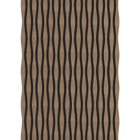 Mexen Lam-SF 01 Lam-SF 26 akustinės sienų juostelės 280 x 30 cm, veltinis 9 mm, techninis fanera, Tamsus Riešutas