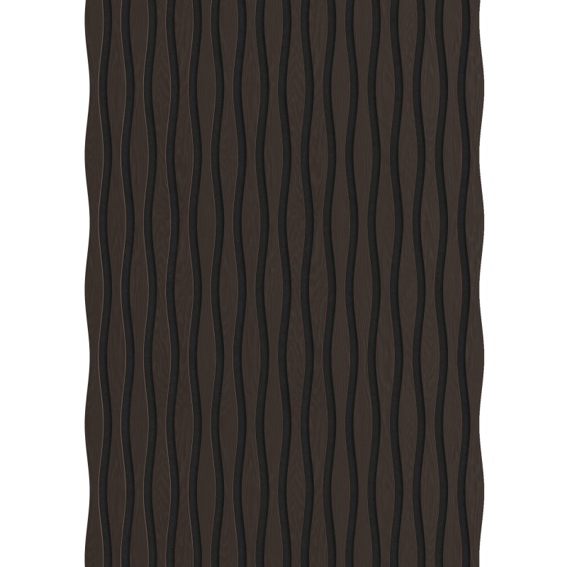 Mexen Lam-SF 01 Lam-SF 26 akustinės sienų juostelės 280 x 30 cm, 9 mm veltinis, techninė fanera, Juodasis Ąžuolas