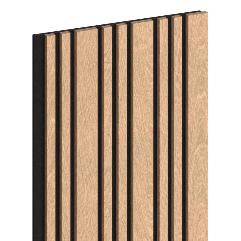Mexen Lam-F Slim 01 Sieninės akustinės lamelės 280 x 36,5 cm, veltinis 9 mm, techninis faneris, Balintas Ąžuolas