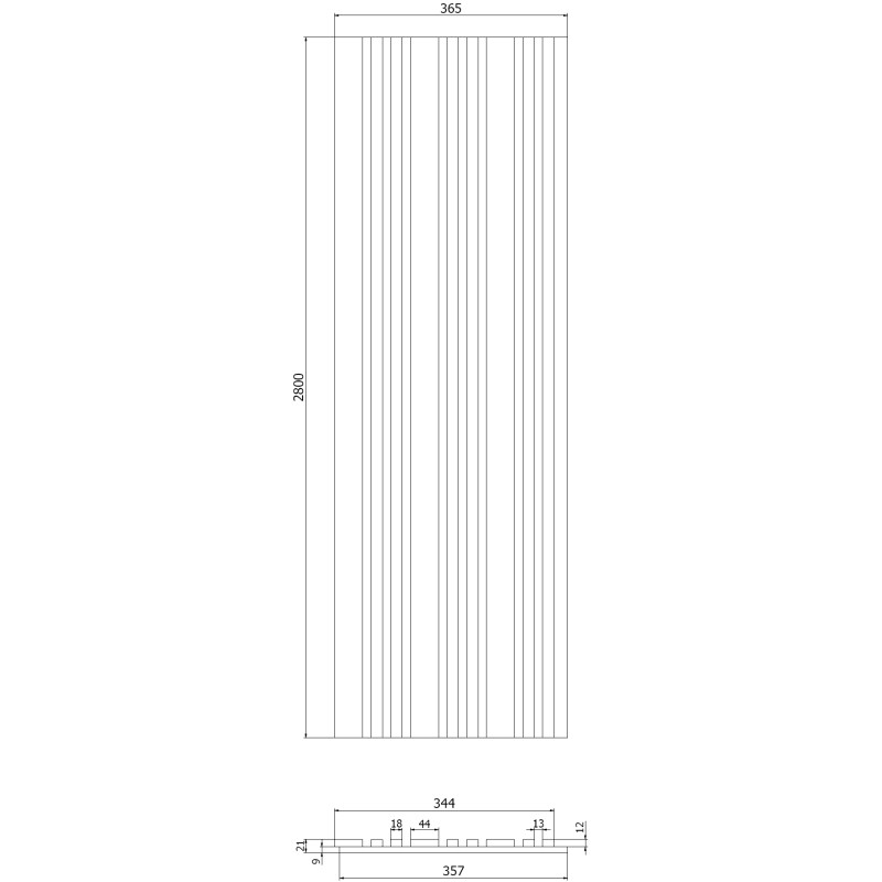 Mexen Lam-F Slim 01 akustinės sienų plokštės 280 x 36,5 cm, 9 mm veltinis, techninis fanera, Ąžuolas Classic