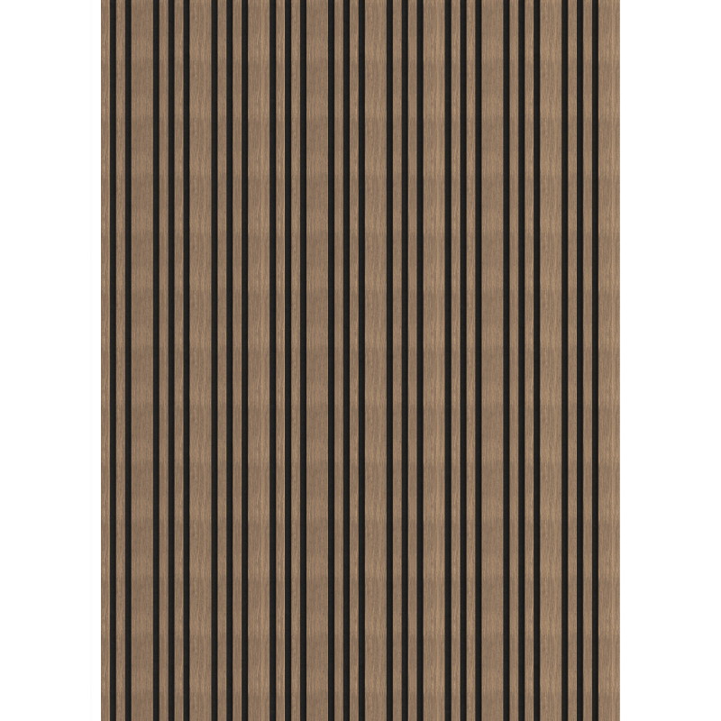 Mexen Lam-F Slim 01 akustinės sieninės juostelės 280 x 36,5 cm, veltinis 9 mm, techninis fanera, Tamsiai Riešutas