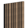 Mexen Lam-F Slim 01 akustinės sieninės juostelės 280 x 36,5 cm, veltinis 9 mm, techninis fanera, Tamsiai Riešutas