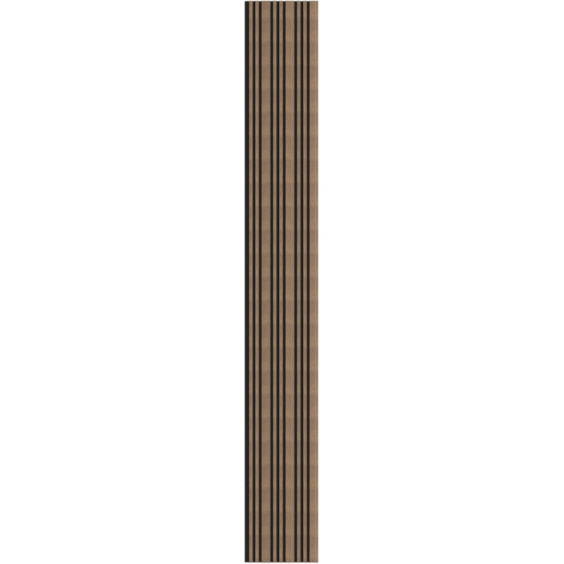 Mexen Lam-F Slim 01 akustinės sieninės juostelės 280 x 36,5 cm, veltinis 9 mm, techninis fanera, Tamsiai Riešutas
