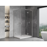 Mexen Mist-H L Duo varstoma dešinė pusė dušo kabina 75 x 90 cm, permatoma, šlifuotas nikelis - 8A5L-075L-090P-97-00