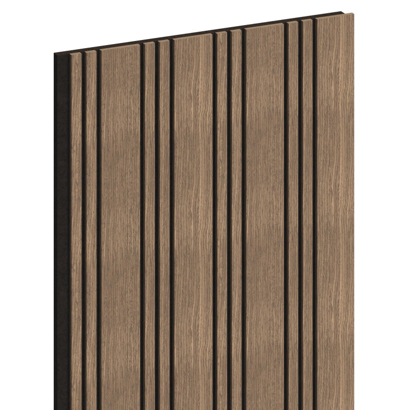 Mexen Lam-F Nano 01 Akustinės sieninės dailylentės 280 x 32,4 cm, 9 mm veltinis, techninis fanera, Tamsus Riešutas
