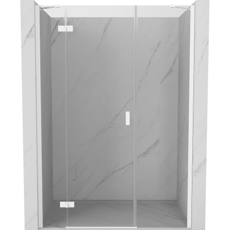 Mexen Mist-H kairiosios pusės dušo durys 120 cm, skaidrios, baltos - 8A5-120-001-20-00-L