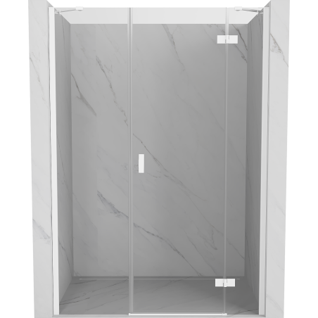 Mexen Mist-H dešinės pusės varstomos dušo durys 150 cm, skaidrios, baltos - 8A5-150-001-20-00-P