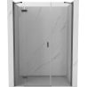 Mexen Mist-H kairinės atidaromos dušo durys 150 cm, permatomos, šlifuotas gun gray - 8A5-150-001-66-00-L
