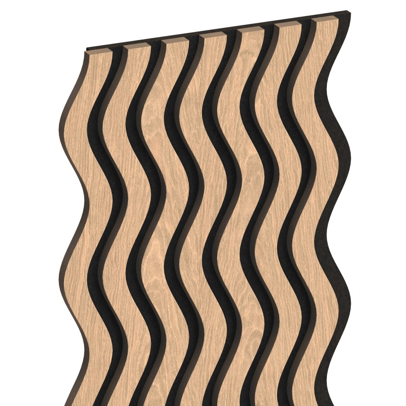Mexen Lam-SF 02 akustinės sieninės plokštės 280 x 30 cm, veltinis 9 mm, techninis faneris, Balintas Ąžuolas