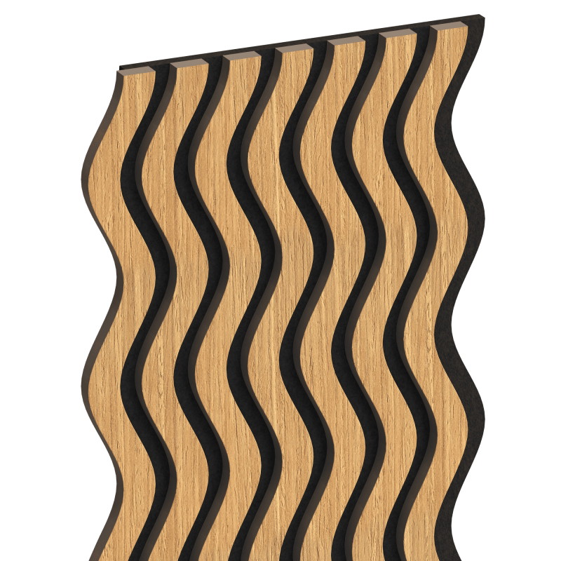 Mexen Lam-SF 02 akustinės sienų plokštės, 280 x 30 cm, 9 mm filcas, techninis faneris, ąžuolas Classic - S106-280-02-041