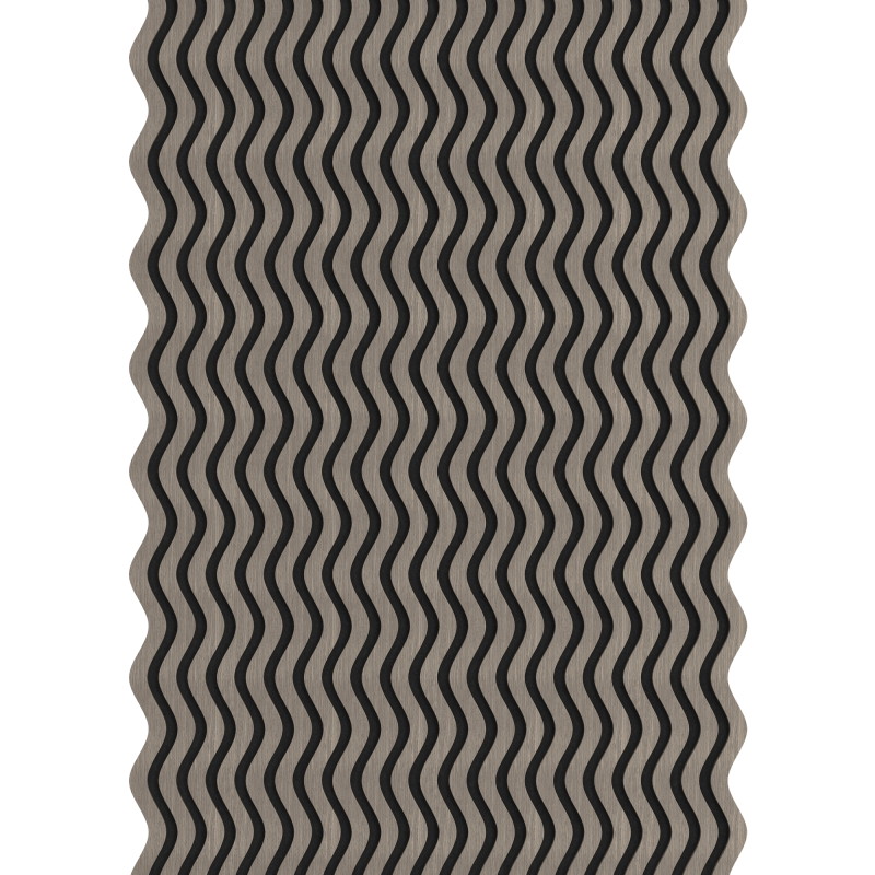 Mexen Lam-SF 02 akustinės sieninės lamelės 280 x 30 cm, 9 mm veltinis, techninis faneris, Pilkas Ąžuolas - S106-280-02-043