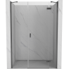 Mexen Mist-H dešinės pusės dušo durys 130 cm, permatomos, juodinto metalo - 8A5-130-001-95-00-P