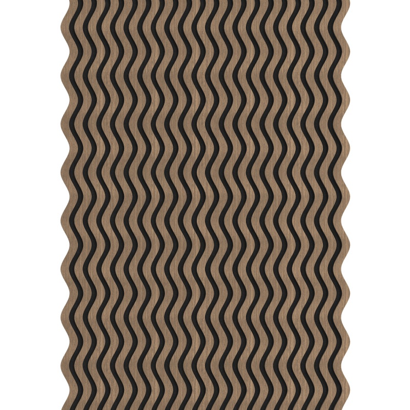 Mexen Lam-SF 02 akustinės sieninės juostos 280 x 30 cm, veltinio 9 mm, techninis lukštas, Tamsus Riešutas - S106-280-02-044