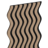 Mexen Lam-SF 02 sieninės akustinės plokštės 280 x 30 cm, 9 mm veltinis, techninis fanera, Šviesus Riešutas