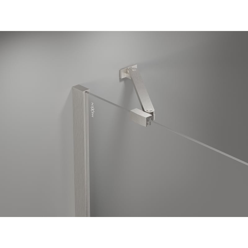 Mexen Mist-H kairiosios pusės varstomos dušo durys, 160 cm, skaidrus, šlifuotas nikelis - 8A5-160-001-97-00-L