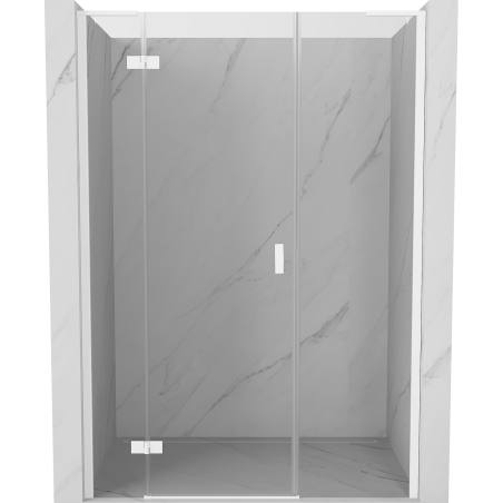 Mexen Mist-H L kairinės varstomos dušo durys 120 cm, skaidrios, baltos - 8A5L-120-001-20-00-L