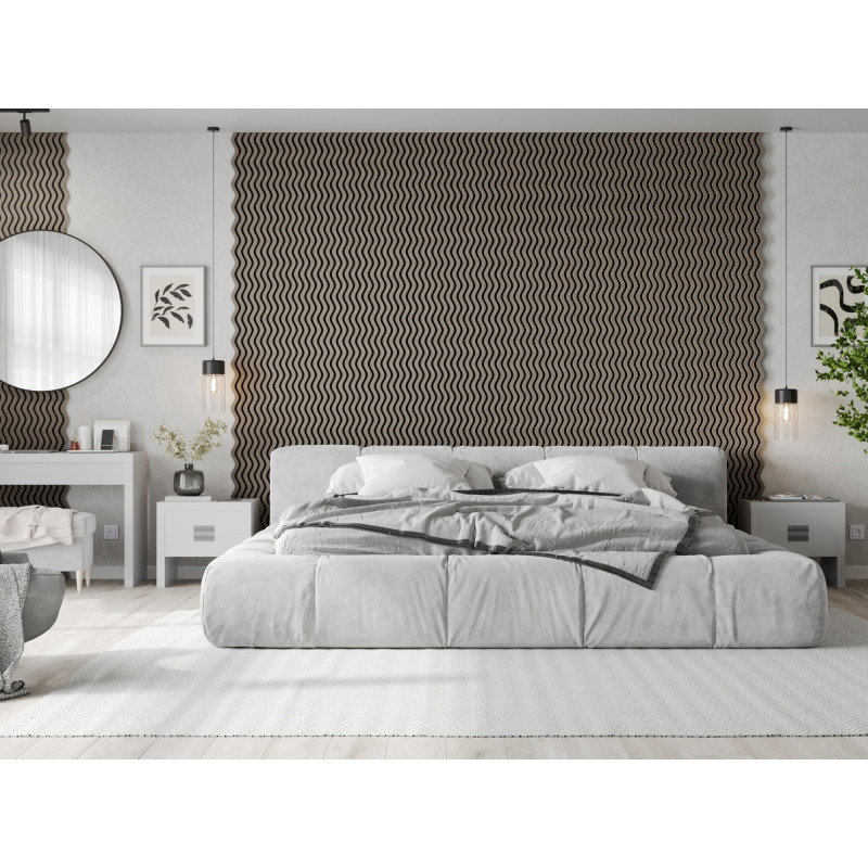 Mexen Lam-SF 02 akustinės sieninės lamelės 280 x 30 cm, 9 mm veltinis, techninis faneris, Pilkas Ąžuolas - S106-280-02-043