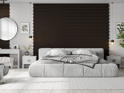 Mexen Lam-SF 02 akustinės sienų juostelės 280 x 30 cm, 9 mm veltinis, techninis fanera, Juodas ąžuolas - S106-280-02-046