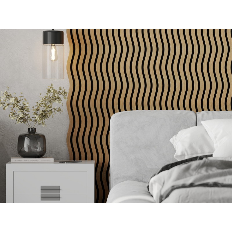 Mexen Lam-SF 01 akustinės sienų lamelės 280 x 30 cm, 9 mm veltinis, techninė faniera, Ąžuolas Klasikinis - S106-280-01-041