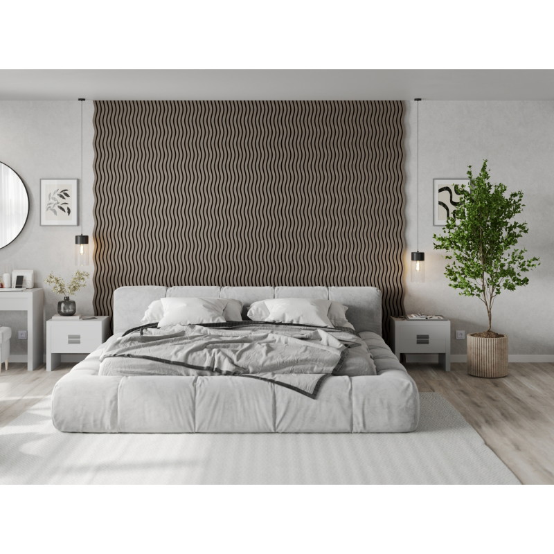 Mexen Lam-SF 01 sieninės akustinės plokštės 280 x 30 cm, veltinis 9 mm, techninis fanera, Pilkas Ąžuolas - S106-280-01-043