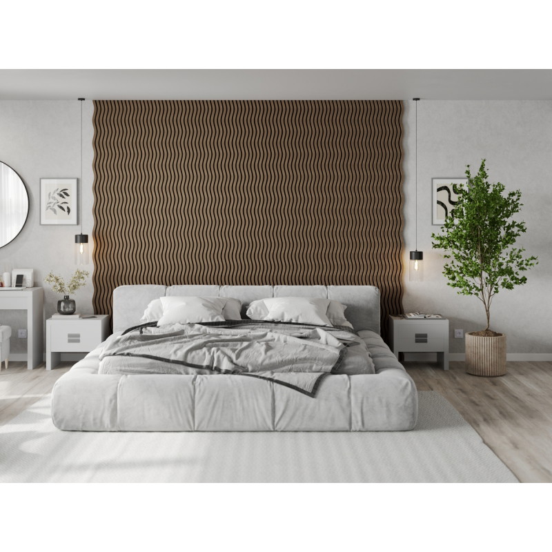 Mexen Lam-SF 01 akustinės sienų plokštės 280 x 30 cm, veltinis 9 mm, techninė fanera, Tamsusis Riešutas - S106-280-01-044