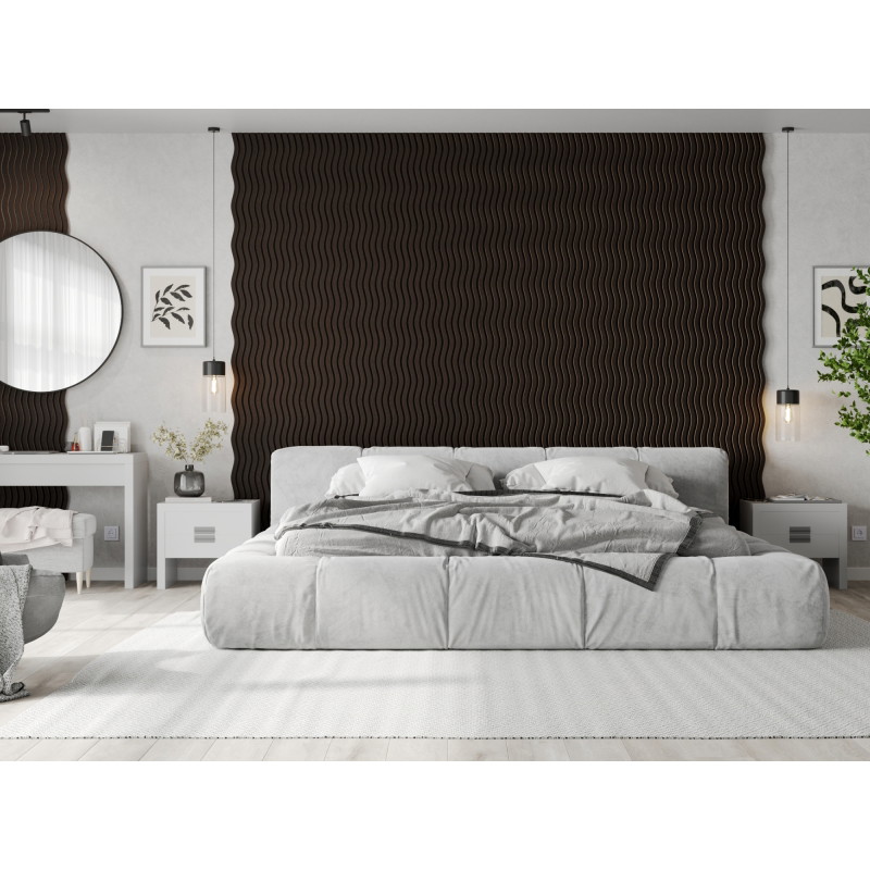 Mexen Lam-SF 01 akustinės sieninės lentelės 280 x 30 cm, 9 mm veltinio pagrindas, techninis faneros lukštas, Juodas