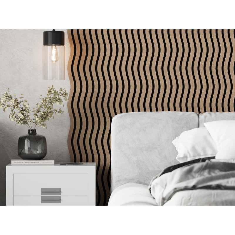 Mexen Lam-SF 01 Sieninės akustinės lamelės 280 x 30 cm, 9 mm veltinis, techninis lukštas, Šviesusis Riešutas