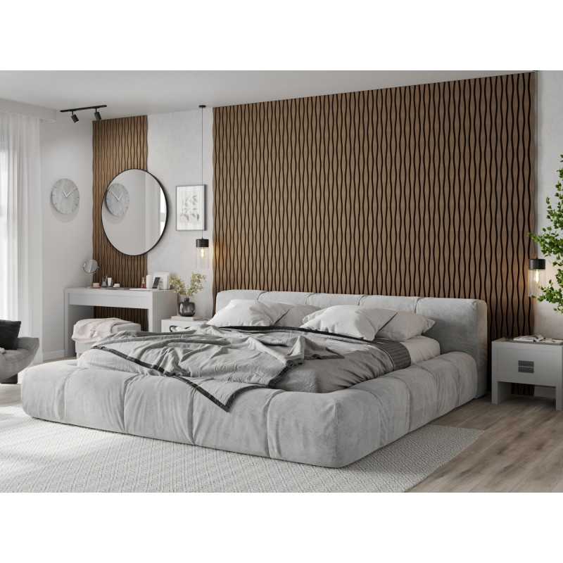 Mexen Lam-SF 01 Lam-SF 26 akustinės sienų juostelės 280 x 30 cm, veltinis 9 mm, techninis fanera, Tamsus Riešutas