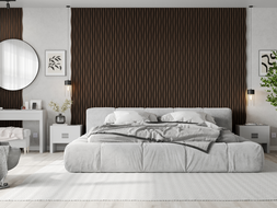 Mexen Lam-SF 01 Lam-SF 26 sienų akustinės lamelės 280 x 30 cm, 9 mm veltinis, techninis faneros sluoksnis, Mocca ąžuolas