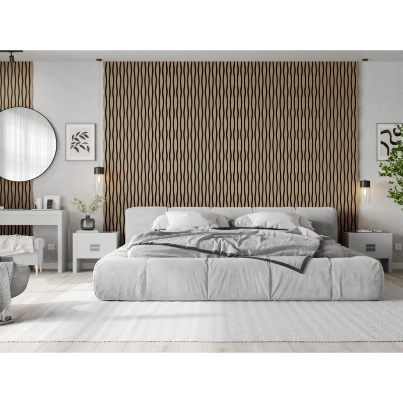 Mexen Lam-SF 01 Lam-SF 26 akustinės sienų lamelės 280 x 30 cm, veltinis 9 mm, techninis fanera, Šviesus Riešutas